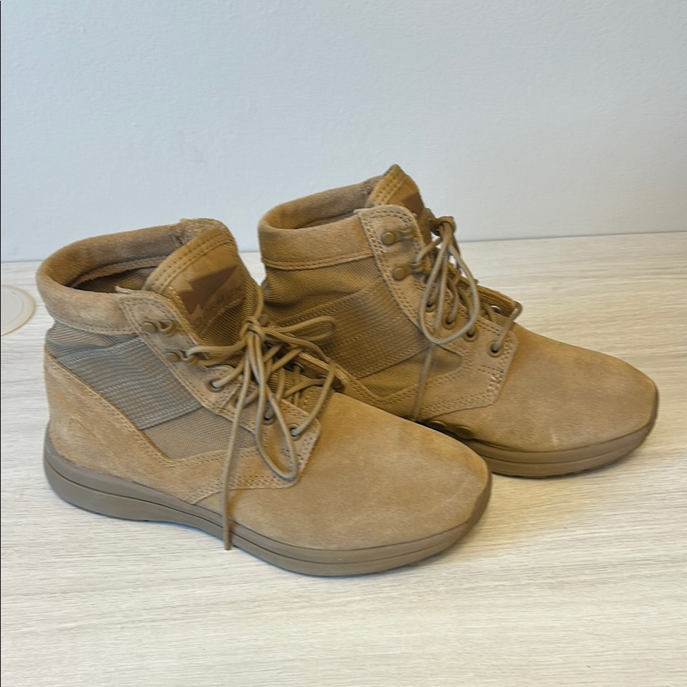 NWOT GORUCK MEN Tan Suede Lace-Up Boots IN SIZE 5